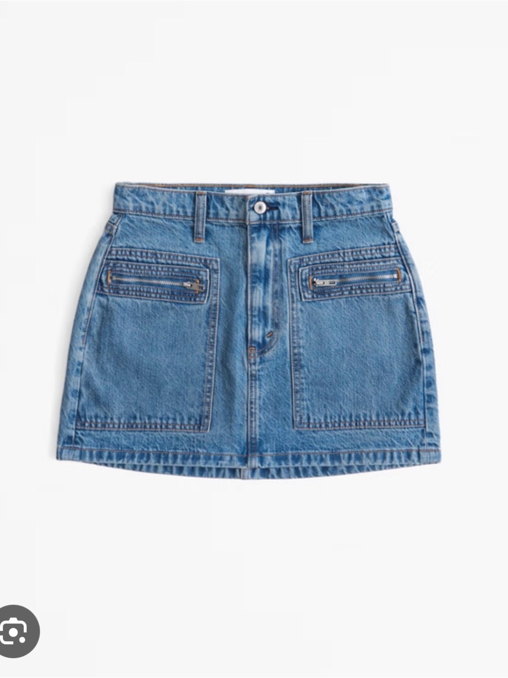 Abercrombie & Fitch Denim cargo pocket mini skirt